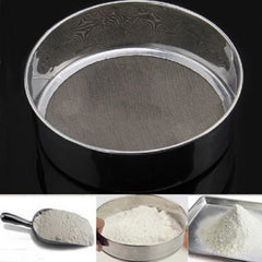CIA Kitchen Fine Mesh Flour Sifter Stainless Steel Silver Net Flour Sieve Sifting Strainer Cake Baking Powdered Sugar Filter Mesh
