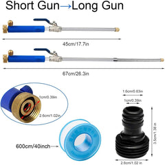 ZEJUN Hydro Jet High Pressure Power Washer-high Pressure Cleaning Tool Extra Long Extendable Wand,Flexible Water Hose Universal Nozzle,Gutter Patio Car Pet Window Cleaning Tool, Blue