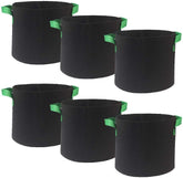 Infinite Cedar 2-Gallon 6-Bag Grow Bag/Aeration Fabric Plant Pots with Green Handles for Potatoes and Plants