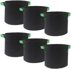 Infinite Cedar 2-Gallon 6-Bag Grow Bag/Aeration Fabric Plant Pots with Green Handles for Potatoes and Plants