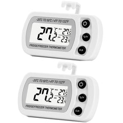 TSYMO 2 Pack Digital Refrigerator Freezer Thermometer,Max/Min Record Function with Large LCD Display