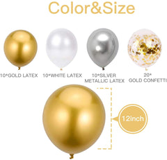 Balloons Bulk For Birthday,Gold Latex Balloons 12inches for Parties,Wedding or Christmas Decorations(50pcs) by Unihoh