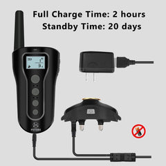 Peteme Dog Training Collar Rechargeable with Beep/Vibra/Electric Shock ,100% Waterproof Training Collar, Up to 1200Ft Remote Shock Electric Collar