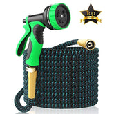 Pocket Hose 2018 Expandable Garden Hose 50Ft Extra Strong - Brass Connectors with Protectors 100% No-Rust & Leak, 9-Way Spray Nozzle - Best Water Hose for Pocket Use - 100% Flexible Expanding up to 50 ft