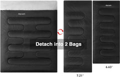 Atarashi Camping Sleeping Bag- 4 Seasons for Adults, Light, Warm, Extra-Large with Compression Sack- Great for Hiking, Backpacking & Outdoor Adventures in Cold Weather