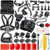 51-in-1 Sport Camera Accessories Kit for GoPro Hero 8 Max 7 6 5 4 3 3+ 2 1 Black GoPro 2018 Session Fusion Silver White Insta360 DJI AKASO APEMAN YI Campark SJCAM XIAOMI (Floating Grip) by MaxCo