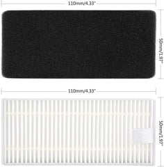 Ecovacs Replacement Accessories Kit Compatible ECOVACS DEEBOT N79S DEEBOT N79 Robotic Vacuum, 1 Main Brush + 6 Filters + 8 Side Brushes + 1 Primary Filter