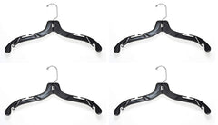 NAHANCO 2500 Plastic Dress Hanger, Heavy Weight, 17", Black (Pack of 100)