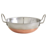 IMUSA USA SA-10100 Stainless Steel Kadhai 7-Inch, Copper Bottom