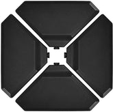 Nature's Blossom 4PCS Cantilever Offset Patio Umbrella Base Weight Stand, 195lbs Triangle Shaped Sand Water Filled Weight Outdoor Umbrella Base Plate w/Easy-Fill Spouts, Funnel, Concave Handles