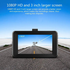 Dash Cam, Crosstour 1080P Car DVR Dashboard Camera Full HD with 3" LCD Screen 170°Wide Angle, WDR, G-Sensor, Loop Recording and Motion Detection (CR300)