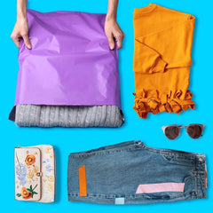 Fu Global 100pcs 14.5x19 Inches Poly Mailers Shipping Envelops Boutique Custom Bags Enhanced Durability Multipurpose Shipping Bags Keep Items Safe Protected(Purple)