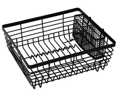 TQVAI Kitchen Dish Drying Rack with Full-Mesh Silverware Basket Holder, White