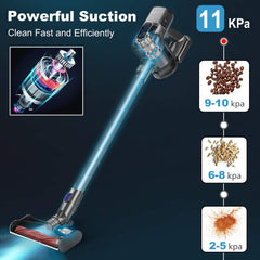 Cordless Vacuum, iDOO 4 in 1 Stick Handheld Vacuum Cleaner with Powerful Suction for Home Hard Floor Carpet Car Pet by iDOO