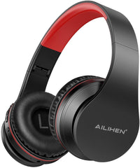 AILIHEN A80 Bluetooth Wireless Headphones Over Ear with Mic Hi-Fi Stereo Wired Foldable Headsets, Soft Earpads, Support with TF Card/MP3 Mode, 25H Playtime for Travel TV PC Cellphone (Rose Gold)