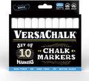 VersaChalk White Liquid Chalk Markers   - for Chalkboard Signs, Blackboards, Glass, Windows (Bold 4 White Markers)