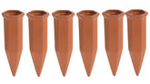 Juvale Self Watering Spikes - 6-Pack Terracotta Plant Watering Stakes, Automatic Slow Release Water Drippers for Indoor Outdoor Garden, Vacation Irrigation Device, Brown, 6.9 Inches Tall