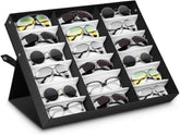 Duerer Sunglasses Display Case 18 Slot Sunglass Eyewear Display Storage Case Tray Gift for Him Her