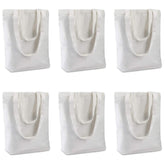 Insternet 6 pack canvas tote bag reusable canvas bag bulk for crafting, decorating, plain, grocery,shopping (white)