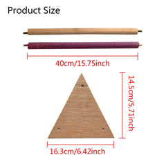 Vehomy Chicken Perch Chicken Wood Stand Chicken Toy for Hens Handmade Chicken Swing Bird Perch Stand Toy for Large Bird Parrot Hens Macaw