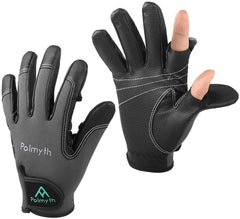 MANO Neoprene Fishing Gloves for Men and Women 2 Cut Fingers Flexible Great for Photography Fly Fishing Ice Fishing Running Touchscreen Texting Hiking Jogging Cycling Walking