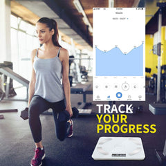 TekSky Smart Body Fat Scale, Wireless Body Composition Monitor with Bluetooth iOS and Android App - Body Fat, Water, Muscle, BMI Analyzer - Max 400 lbs