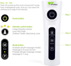 Amzdeal Leg Massager Air Compression Leg Wraps for Calf Arms Foot Built-in Rechargeable Battery Cordless Design 【Update】