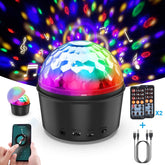 Luditek Disco Ball,Miuko Disco Lights Sound Activated Party Lights with Remote Control, 9 Color DJ Lights Wireless Phone Connection LED Stage Light 4W