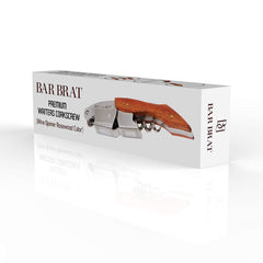 Wine Opener & Waiters Corkscrew (Rosewood) by Bar Brat ™ / Stronger Than Other Wine Openers & Corkscrews/Only Corkscrew You'll Ever Use/Wine Foil Cutter included by Bar Brat