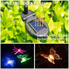 EPIC GADGET Solar Garden Stake Lights,3 Pack Solar Garden Lights Outdoor,Multi-Color Changing LED Garden Lights,Solar Butterfly Lights Outdoor for Pathway,Garden,Lawn,Patio,Driveway
