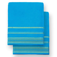 Ben Kaufman - Oversized 40" X 70" Solid Color Velour super soft Beach and Pool Towel Set of 2 pieces . Easy care, Extra Large (Purple)