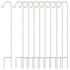 GrayBunny Shepherd Hook, 35 inch Black, Set of 4 Solid (Non-Hollow) Single Piece (No Assembly), Strong Rust Resistant Premium Metal Hanger For Weddings Plant Baskets Solar Lights Lanterns & Mason Jars