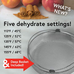 Mealthy CrispLid for Pressure Cooker (NEW): Turn any Pressure Cooker into an Air Fryer & Dehydrator: Air fry, Crisp, Broil & Dehydrate (NEW); fits 6&8Qt, Deep Basket (NEW), Trivet, Silicone Mat, Tongs