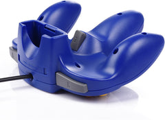 Soanufa 2 Pack Classic N64 Controllers, Retro Wired N64 64-bit Gamepad Joystick for Ultra 64 Video Game Console N64 System (Transparent Blue+Red)