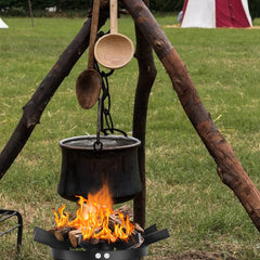 SEAAN Round Fire Pit Grate for Firepit 20'' Iron Round Circular Log Holder Rack with 3/4-Inch Square Thick Spokes for Backyard Bonfire or Campfire Chimney Hearth Kindling Stacking (20 Inch Diameter)