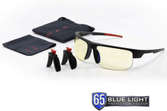 Gaming Glasses | Blue Light Blocking Glasses | Torpedo Fit/Onyx by Gunnar | 65% Blue Light Protection, 100% UV Light, Anti-Reflective To Protect & Reduce Eye Strain & Dryness