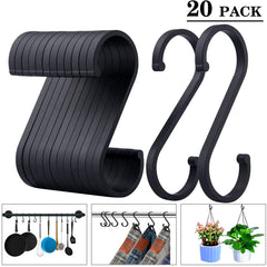 ACMETOP S Hooks, 12 Pack Aluminum S Shaped Hooks, Matte Finish S Hooks for Hanging Pots and Pans, Plants, Coffee Cups, Clothes, Towels in Kitchen, Bedroom, Bathroom, Office and Garden(Matte Silver)