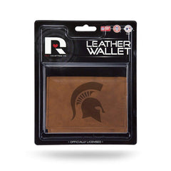 NCAA Michigan State Spartans Leather Trifold Wallet with Man Made Interior