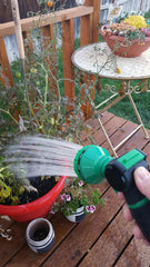 Ikris Metal Lever Garden Hose Nozzle 10-Pattern One-Touch Sprayer