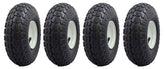 Ranch Tough 4 Pack RT310 10" Pneumatic Replacement Tires for Garden Including Gorilla Cart, Black