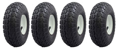 Ranch Tough 4 Pack RT310 10" Pneumatic Replacement Tires for Garden Including Gorilla Cart, Black
