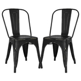 Poly and Bark Trattoria Side Chair in Black (Set of 4)