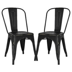 Poly and Bark Trattoria Side Chair in Black (Set of 4)