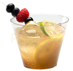 PRESTEE Clear Plastic Cups | 9 oz. 100 Pack | Hard Disposable Cups | Plastic Wine Cups | Plastic Cocktail Glasses | Plastic Drinking Cups | Small Plastic Party Punch Cups | Bulk Party Wedding Tumblers