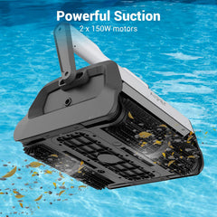 AIPER Automatic Pool Cleaner with Wall Climbing, Tangle-Free Cable & Dual-Filter Basket, Powerful Suction Robotic Pool Vacuum, Perfect for Inground Pools up to 50ft - Orca 1300