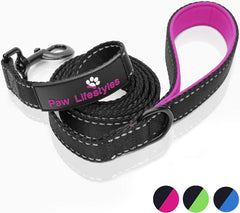 Paw Lifestyles Extra Heavy Duty Dog Leash - 6ft Long - 3mm Thick, Soft Padded Handle for Comfort - Perfect Leashes for Medium and Large Dogs