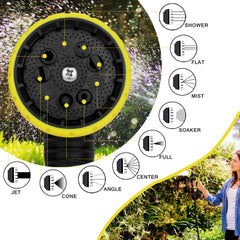 Comfy Package  Garden Hose, 50ft Expandable Hose, Flexible Water Hose with 9 Function Spray Nozzle, Best Choice for Watering Outdoor Lawn