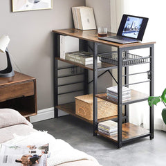 IBUYKE Industrial Kitchen Baker’s Rack, Coffee Bar, Utility Storage Shelf, Microwave Oven Stand, 4-Tier+3-Tier Table for Spice Rack, Simple Assembly TMJ021H