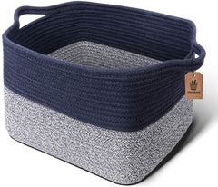 EIVOTOR Cube Storage Bins - Shelf Baskets for Storage Towel Book Cloth Storage Bins for Office Woven Basket for Shelves Baby Laundry Basket Toys Storage Basket Closet Storage Basket, 13''x9.8''x 9''