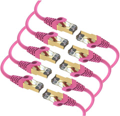 Maximm Cat7 Ethernet Cable, 15 Feet, Grey, 10-Pack - Pure Copper - RJ45 Gold-Plated Snagless Connectors 600 MHz, 10 Gbps. for Fast Network & Computer Networking + Cable Clips and Ties
